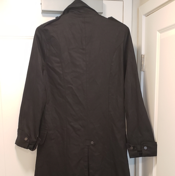 Full Length Denim Coat 1990s Goth Punk - Picture 4 of 6